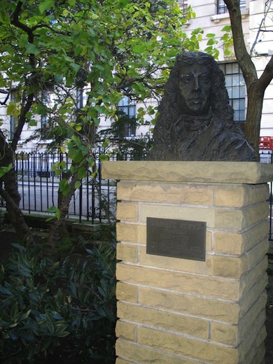 Bust of Samuel Pepys in Pepys Garden © Corporation of London