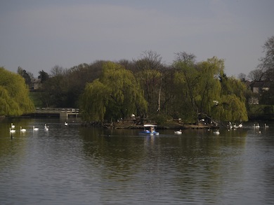 The boating lake in Harrow Lodge Park © John Archer