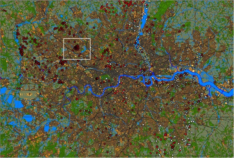 Overview of Silene records for greater London from 2000 to 2010.