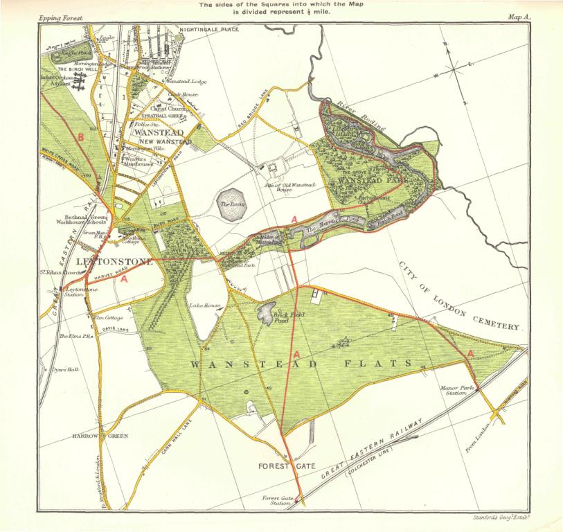 Old map of Wanstead Flats