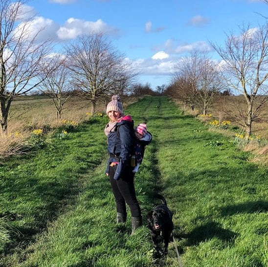 Julie out walking